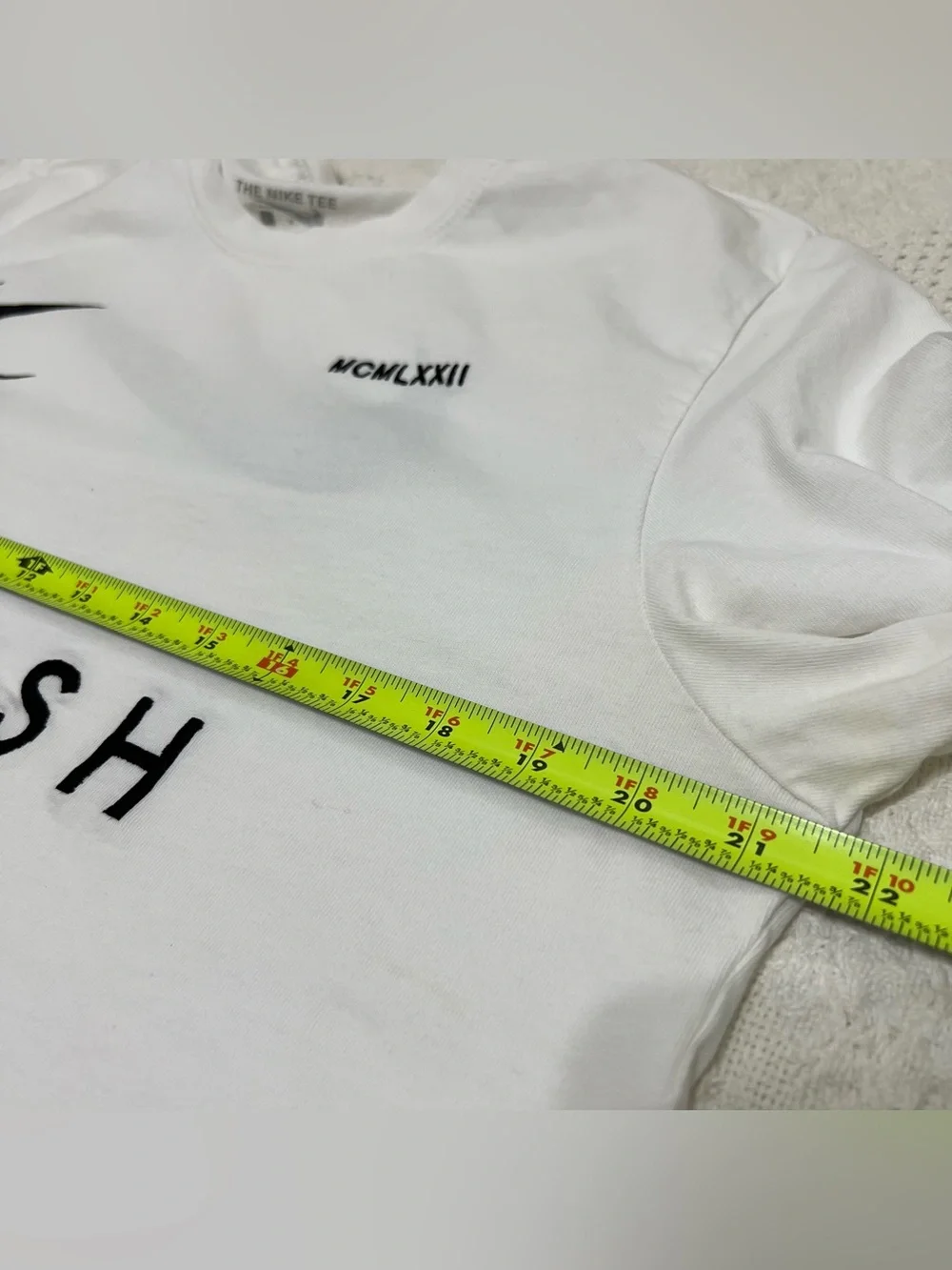 Nike Sportswear Dual Swoosh Pack White Cotton Tee Black Logo Men's Large